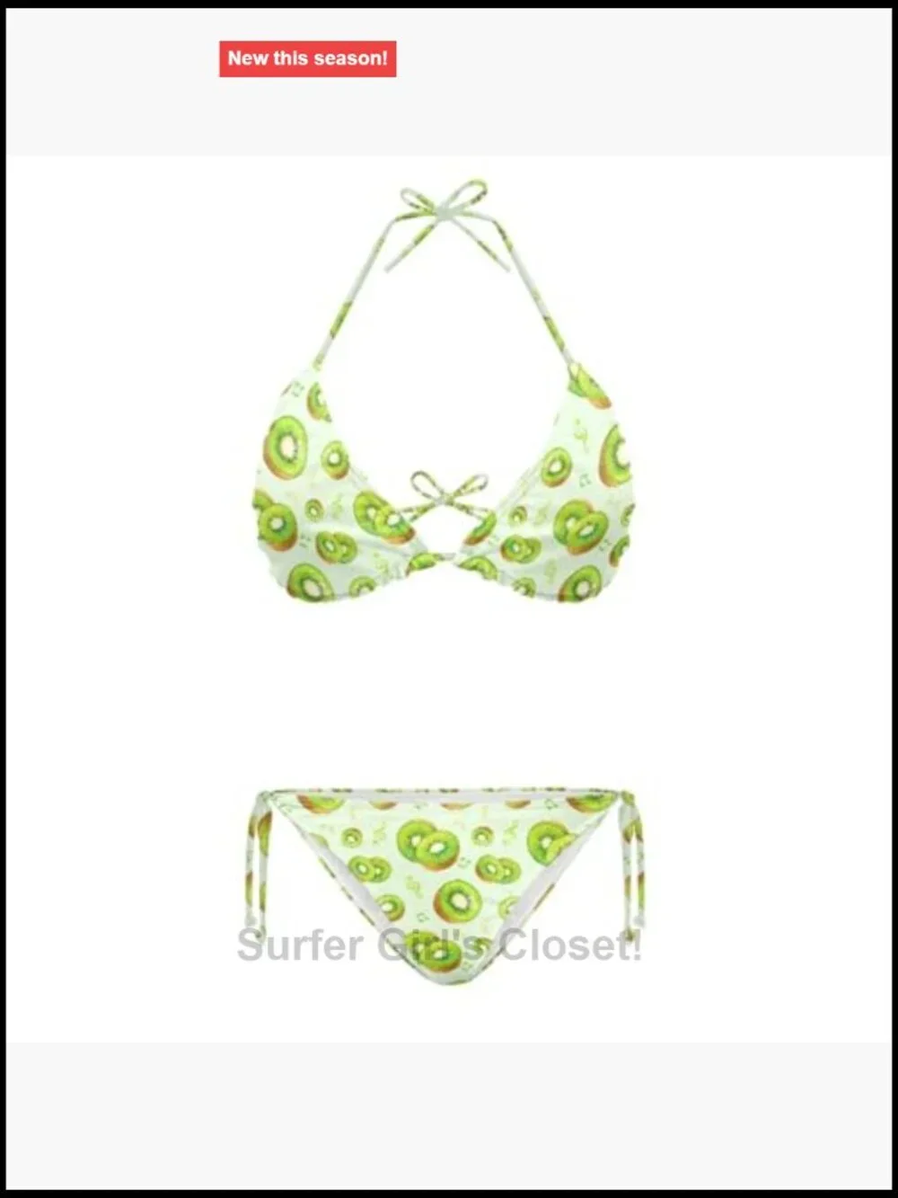 Sexy V-Neck Butterfly Bikini Set with Cutout Lace Up Design